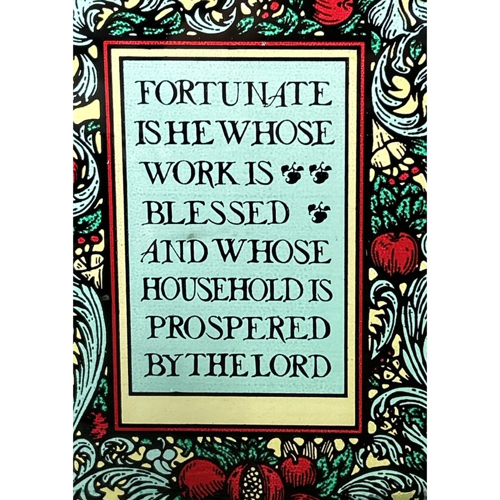 Religious Stained Glass Style Folding Diptych House Blessing Biblical Verse Art - Picture 4 of 7